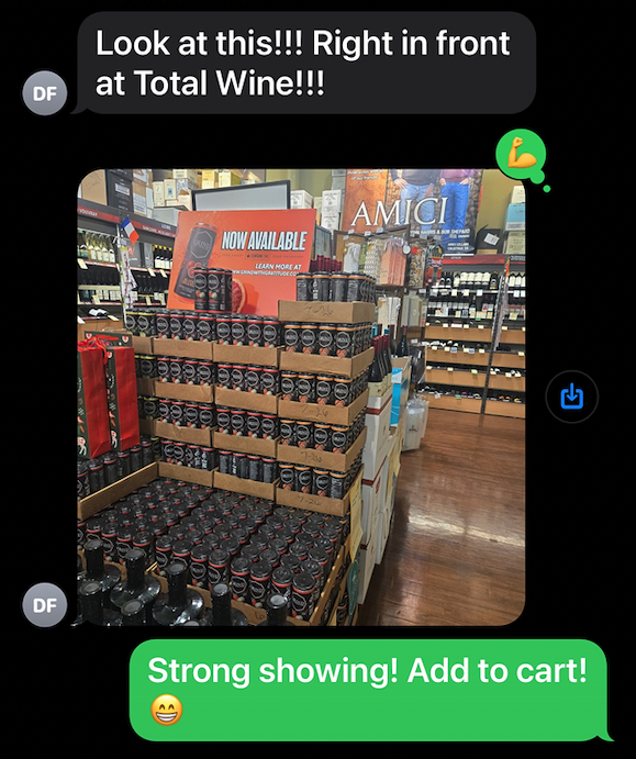 Grind with Gratitude Total Wine Display Notification